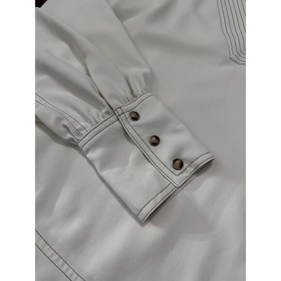 Veronica Beard Women's Ivory Polyester V-Neck Long Sleeve Osler Blouse Top Sz 6 - Picture 3 of 5